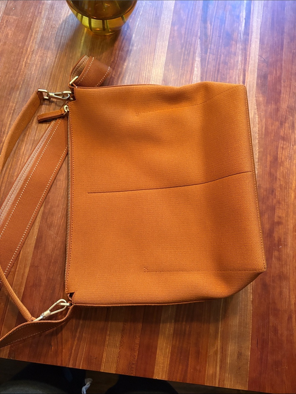 Rothy’s Mini Zip Bucket Bag, in burnt orange, like new - Picture 5 of 7